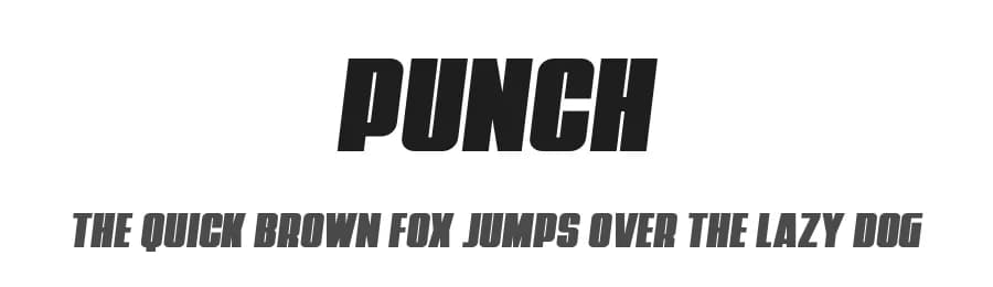 Punch by Iconian Fonts — Sans Serif Font