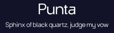 Punta by Tuna Ekici — Sans Serif Font — thumbnail 2