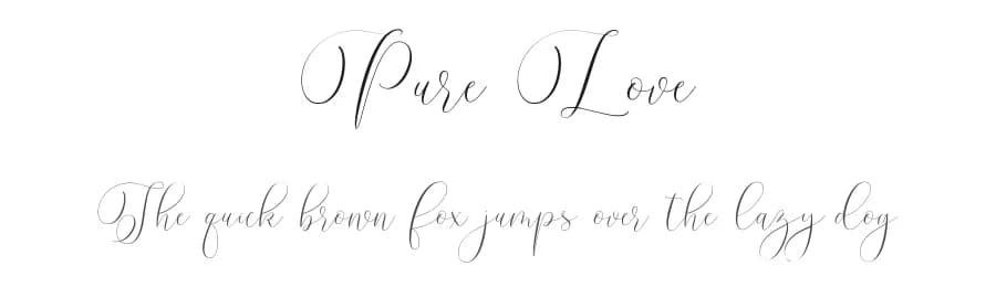 Pure Love by Moriztype — Script Handwritten Font