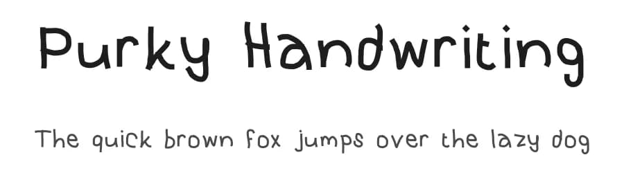 Purky Handwriting by dd dddddddd — Script Handwritten Font