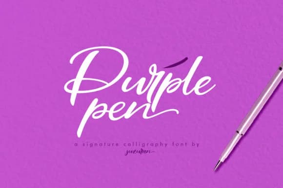 Purple Pen Font by suzurantype — Script Handwritten Font