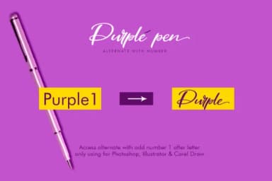 Purple Pen Font by suzurantype — Script Handwritten Font — thumbnail 5