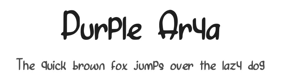Purple Arya by Ohab Tbj — Script Handwritten Font — preview 1