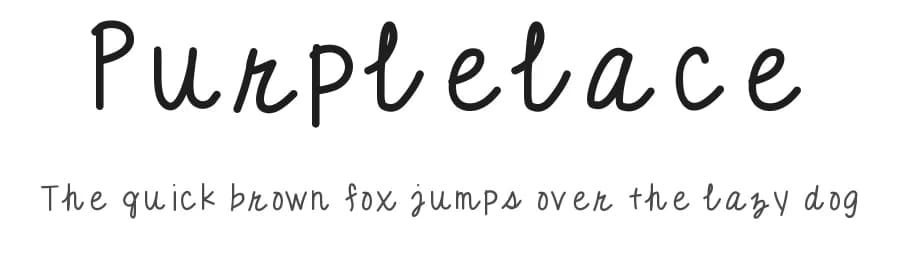 Purplelace by Sarah Herring — Script Handwritten Font