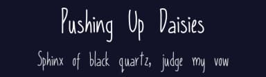 Pushing Up Daisies by Reema Chhabra — Script Handwritten Font — thumbnail 2