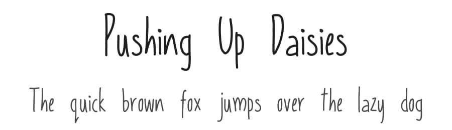 Pushing Up Daisies by Reema Chhabra — Script Handwritten Font
