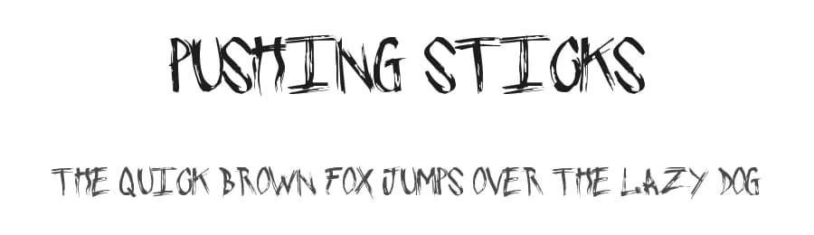 Pushing Sticks by Xerographer Fonts — Script Handwritten Font — preview 1