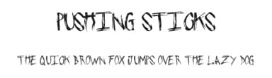 Pushing Sticks by Xerographer Fonts — Script Handwritten Font — thumbnail 1