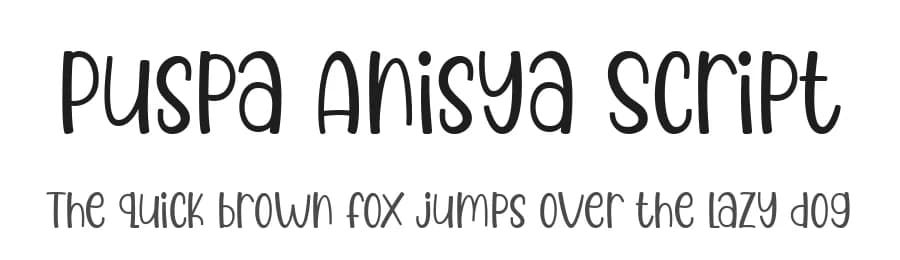 Puspa Anisya Script by 7NTypes — Script Handwritten Font
