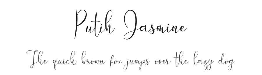 Putih Jasmine by Makashi — Script Handwritten Font