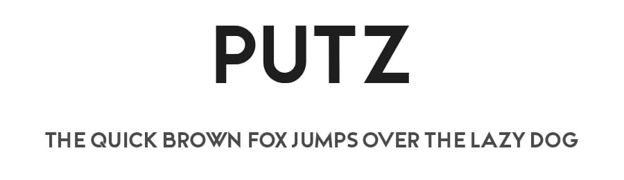 Putz by Vladimir Nikolic — Sans Serif Font