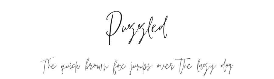 Puzzled by Dmitriy Evans — Script Handwritten Font
