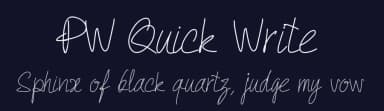 PW Quick Write by Peax Webdesign — Script Handwritten Font — thumbnail 2