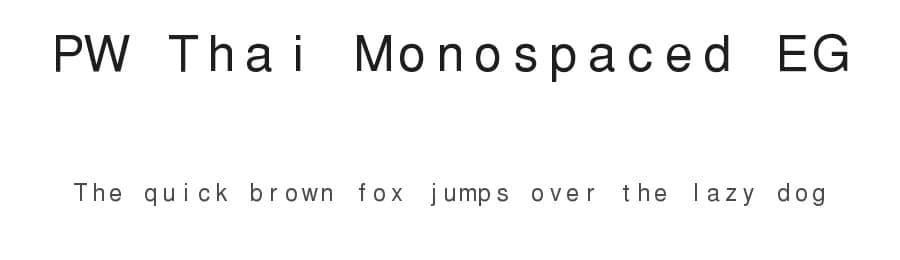 PW Thai Monospaced EG by Eralp Gullep — Dingbats Font