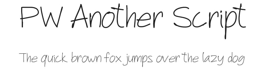 PW Another Script by Peax Webdesign — Script Handwritten Font
