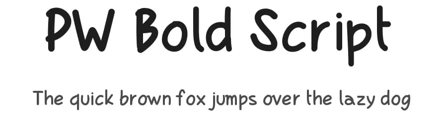 PW Bold Script by Peax Webdesign — Script Handwritten Font