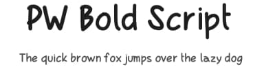 PW Bold Script by Peax Webdesign — Script Handwritten Font — thumbnail 1