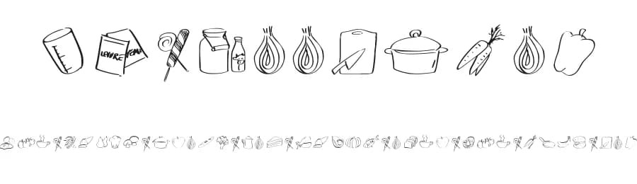 PW Foodblog by Peax Webdesign — Dingbats Font