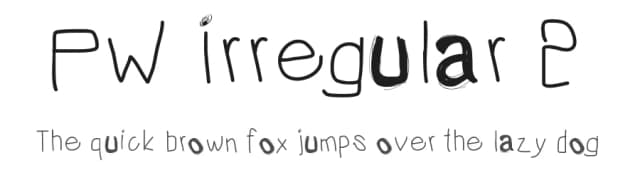 PW Irregular 2 by Peax Webdesign — Script Handwritten Font