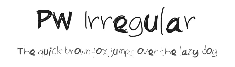 PW Irregular by Peax Webdesign — Script Handwritten Font — preview 1