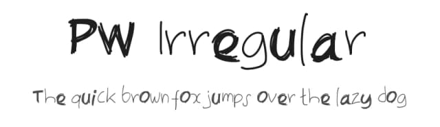 PW Irregular by Peax Webdesign — Script Handwritten Font