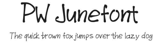 PW Junefont by Peax Webdesign — Script Handwritten Font