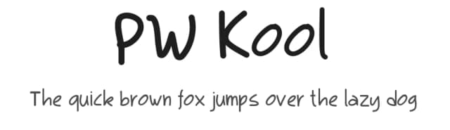PW Kool by Peax Webdesign — Script Handwritten Font