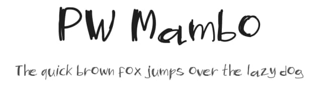 PW Mambo by Peax Webdesign — Script Handwritten Font