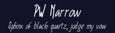 PW Narrow by Peax Webdesign — Script Handwritten Font — thumbnail 2
