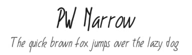 PW Narrow by Peax Webdesign — Script Handwritten Font — thumbnail 1