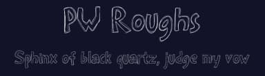 PW Roughs by Peax Webdesign — Script Handwritten Font — thumbnail 2