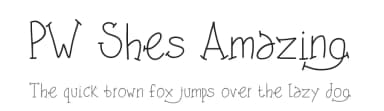 PW Shes Amazing by Peax Webdesign — Script Handwritten Font — thumbnail 1