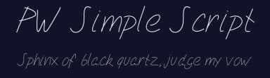 PW Simple Script by Peax Webdesign — Script Handwritten Font — thumbnail 2