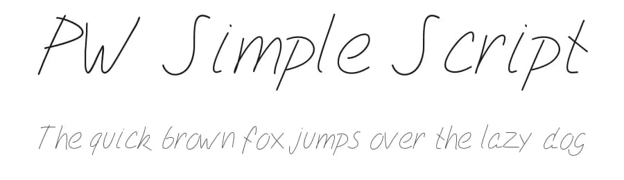 PW Simple Script by Peax Webdesign — Script Handwritten Font