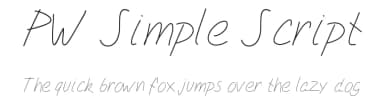PW Simple Script by Peax Webdesign — Script Handwritten Font — thumbnail 1