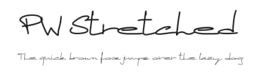 PW Stretched by Peax Webdesign — Script Handwritten Font — thumbnail 1