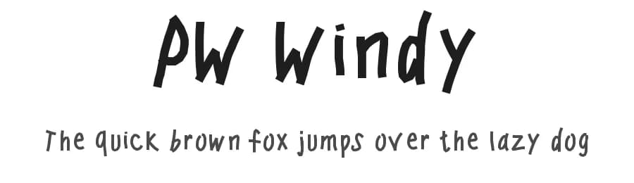 PW Windy by Peax Webdesign — Script Handwritten Font