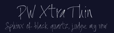 PW Xtra Thin by Peax Webdesign — Script Handwritten Font — thumbnail 2