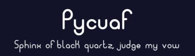 Pycuaf by zanatlija — Sans Serif Font — thumbnail 2