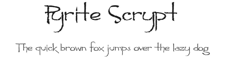 Pyrite Scrypt by Dirt2.com - SickCapital — Script Handwritten Font