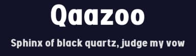 Qaazoo by wepfont.com — Sans Serif Font — thumbnail 2