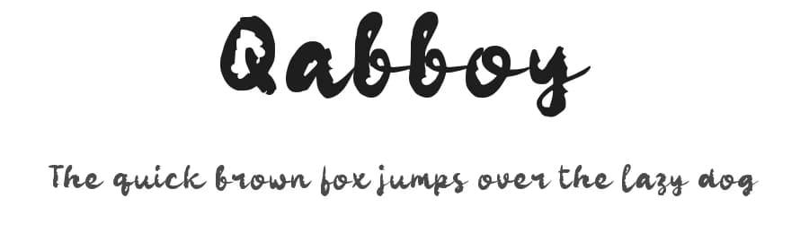 Qabboy by wepfont.com — Script Handwritten Font