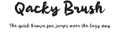 Qacky Brush by wepfont.com — Script Handwritten Font — thumbnail 1