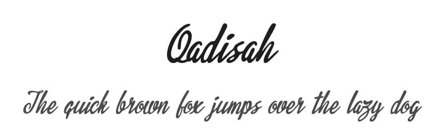 Qadisah by Suamzu Art — Script Handwritten Font