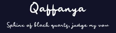Qaffanya by wepfont.com — Script Handwritten Font — thumbnail 2