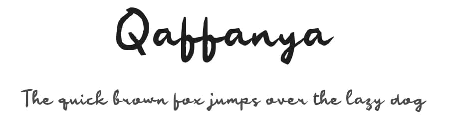 Qaffanya by wepfont.com — Script Handwritten Font