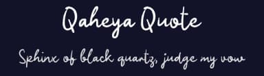 Qaheya Quote by wepfont.com — Script Handwritten Font — thumbnail 2