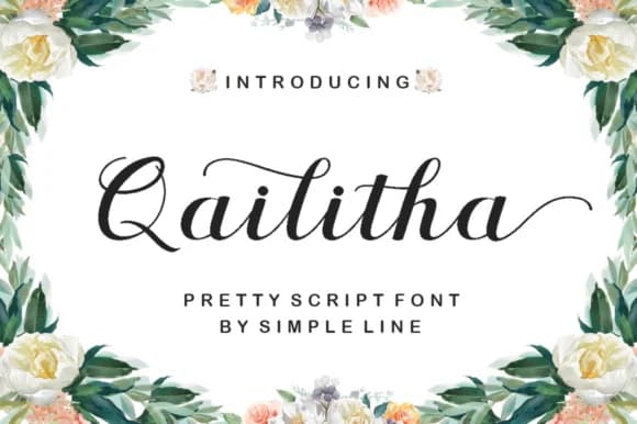 Qailitha Script Font by Simple line — Script Handwritten Font