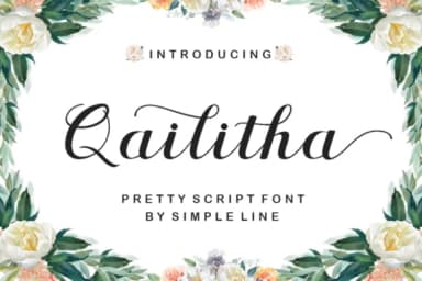 Qailitha Script Font by Simple line — Script Handwritten Font — thumbnail 1