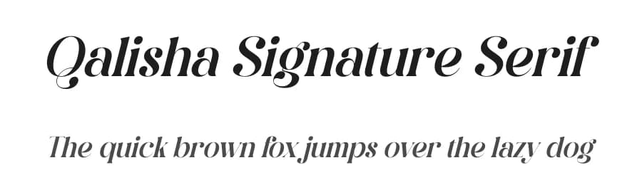 Qalisha Signature Serif by Storytype Studio — Serif Font